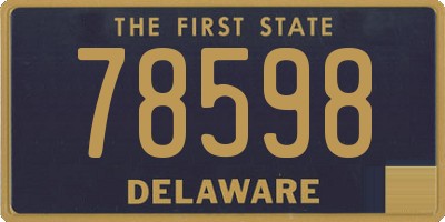 DE license plate 78598