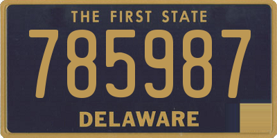 DE license plate 785987