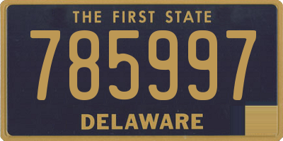 DE license plate 785997