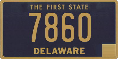 DE license plate 7860