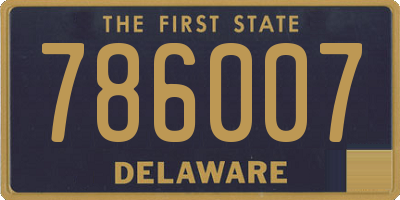 DE license plate 786007