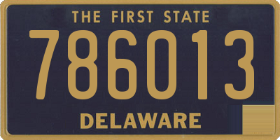 DE license plate 786013