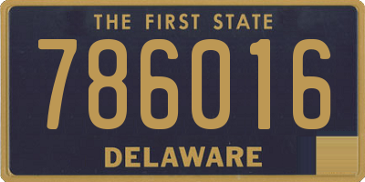 DE license plate 786016