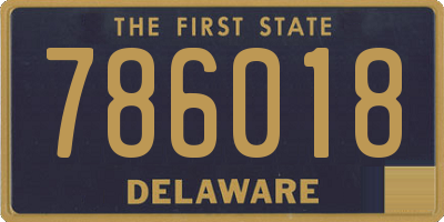 DE license plate 786018