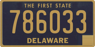 DE license plate 786033