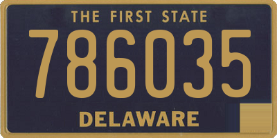 DE license plate 786035