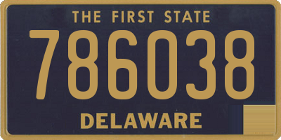 DE license plate 786038