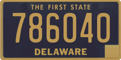DE license plate 786040
