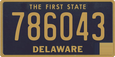 DE license plate 786043