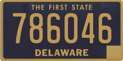 DE license plate 786046