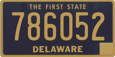 DE license plate 786052