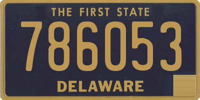 DE license plate 786053