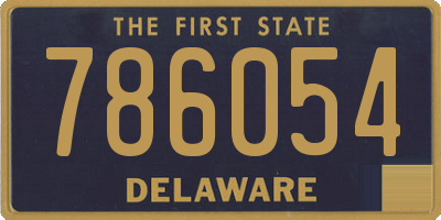 DE license plate 786054
