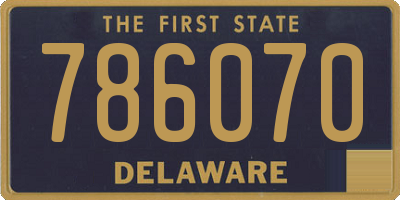 DE license plate 786070
