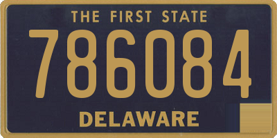 DE license plate 786084