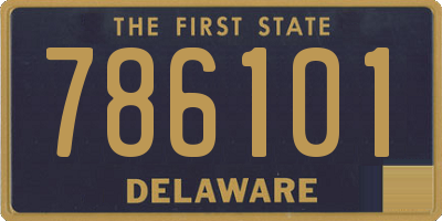 DE license plate 786101
