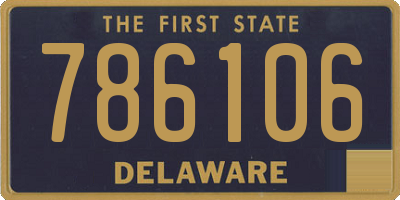 DE license plate 786106
