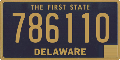 DE license plate 786110