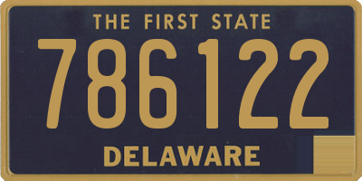 DE license plate 786122