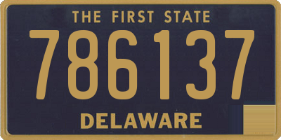 DE license plate 786137