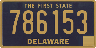 DE license plate 786153