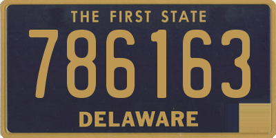 DE license plate 786163