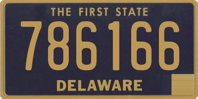 DE license plate 786166
