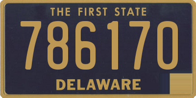 DE license plate 786170
