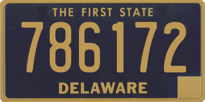 DE license plate 786172