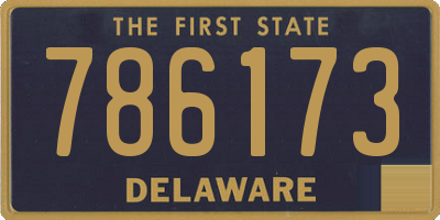 DE license plate 786173