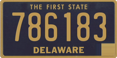 DE license plate 786183