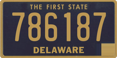 DE license plate 786187
