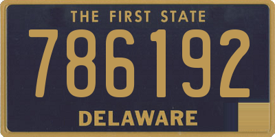 DE license plate 786192