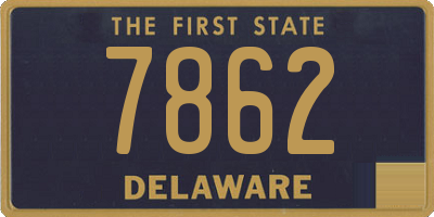 DE license plate 7862