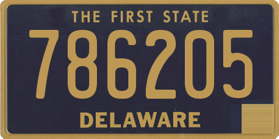 DE license plate 786205