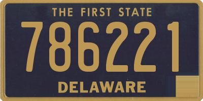 DE license plate 786221