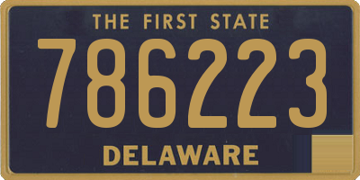 DE license plate 786223