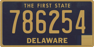 DE license plate 786254