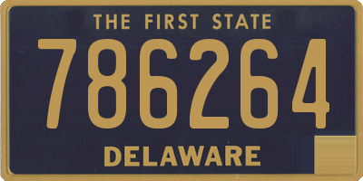 DE license plate 786264