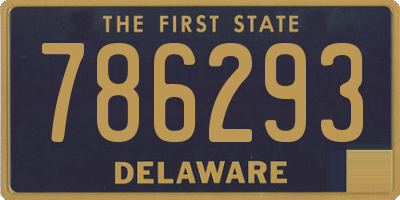 DE license plate 786293