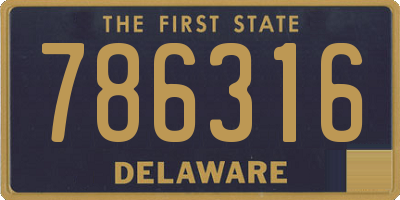 DE license plate 786316