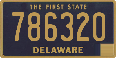 DE license plate 786320