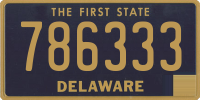 DE license plate 786333
