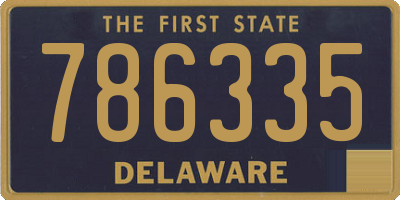 DE license plate 786335
