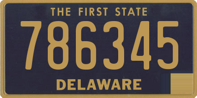DE license plate 786345