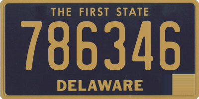DE license plate 786346