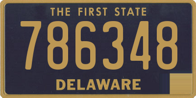 DE license plate 786348
