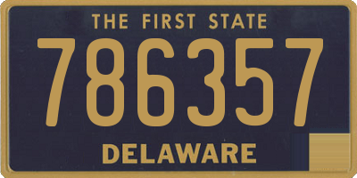 DE license plate 786357