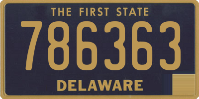 DE license plate 786363