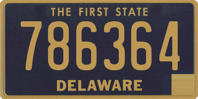 DE license plate 786364